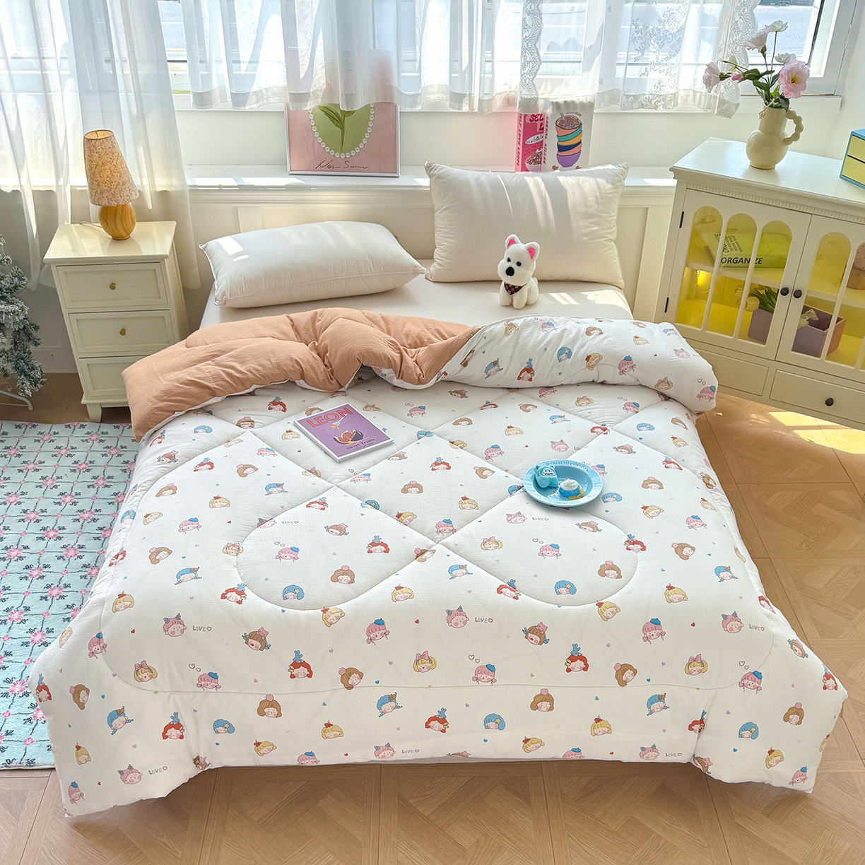 91家纺网 家纺一手货源 找家纺 （总）桔禾家纺 2026新款云感有氧双层纱冬被抗菌被春秋被被子被芯