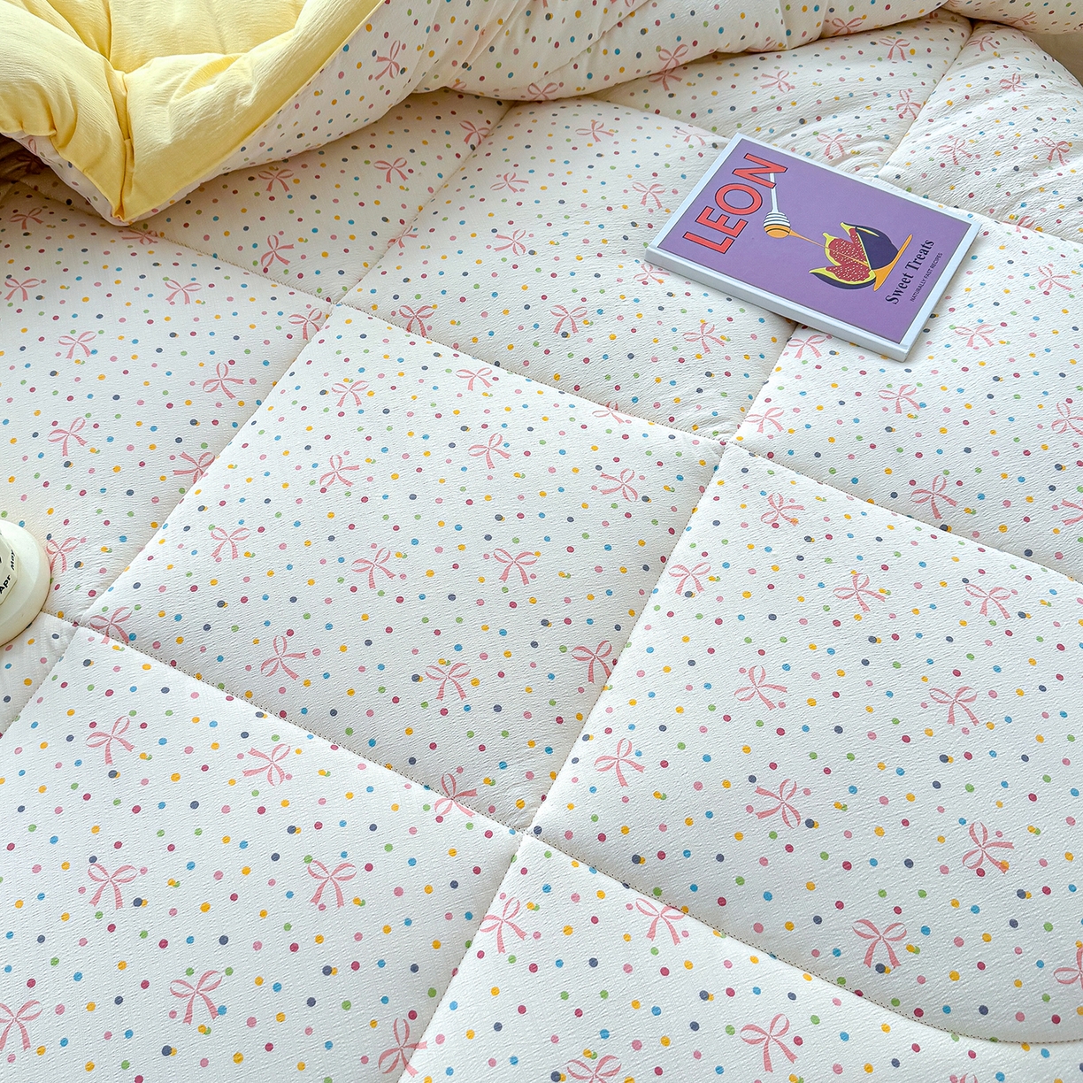 91家纺网 家纺一手货源 找家纺 桔禾家纺 2026新款云感有氧双层纱冬被抗菌被春秋被被子被芯 A类水洗双层皱皱纱冬被-波点世界