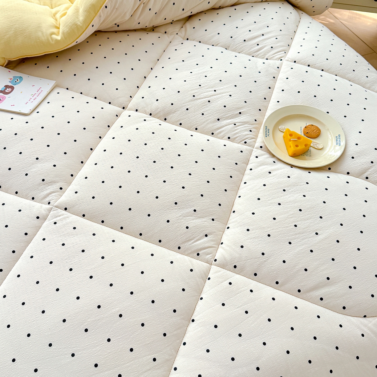 91家纺网 家纺一手货源 找家纺 桔禾家纺 2026新款云感有氧双层纱冬被抗菌被春秋被被子被芯 A类水洗双层皱皱纱冬被-奥黛丽