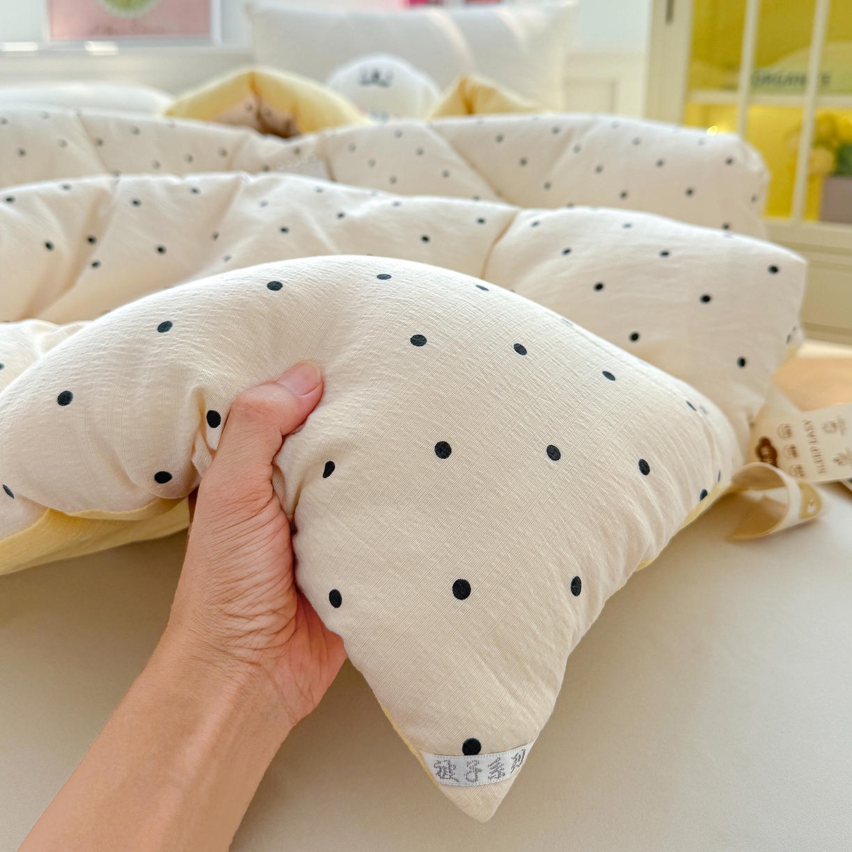 91家纺网 家纺一手货源 找家纺 桔禾家纺 2026新款云感有氧双层纱冬被抗菌被春秋被被子被芯 A类水洗双层皱皱纱冬被-奥黛丽