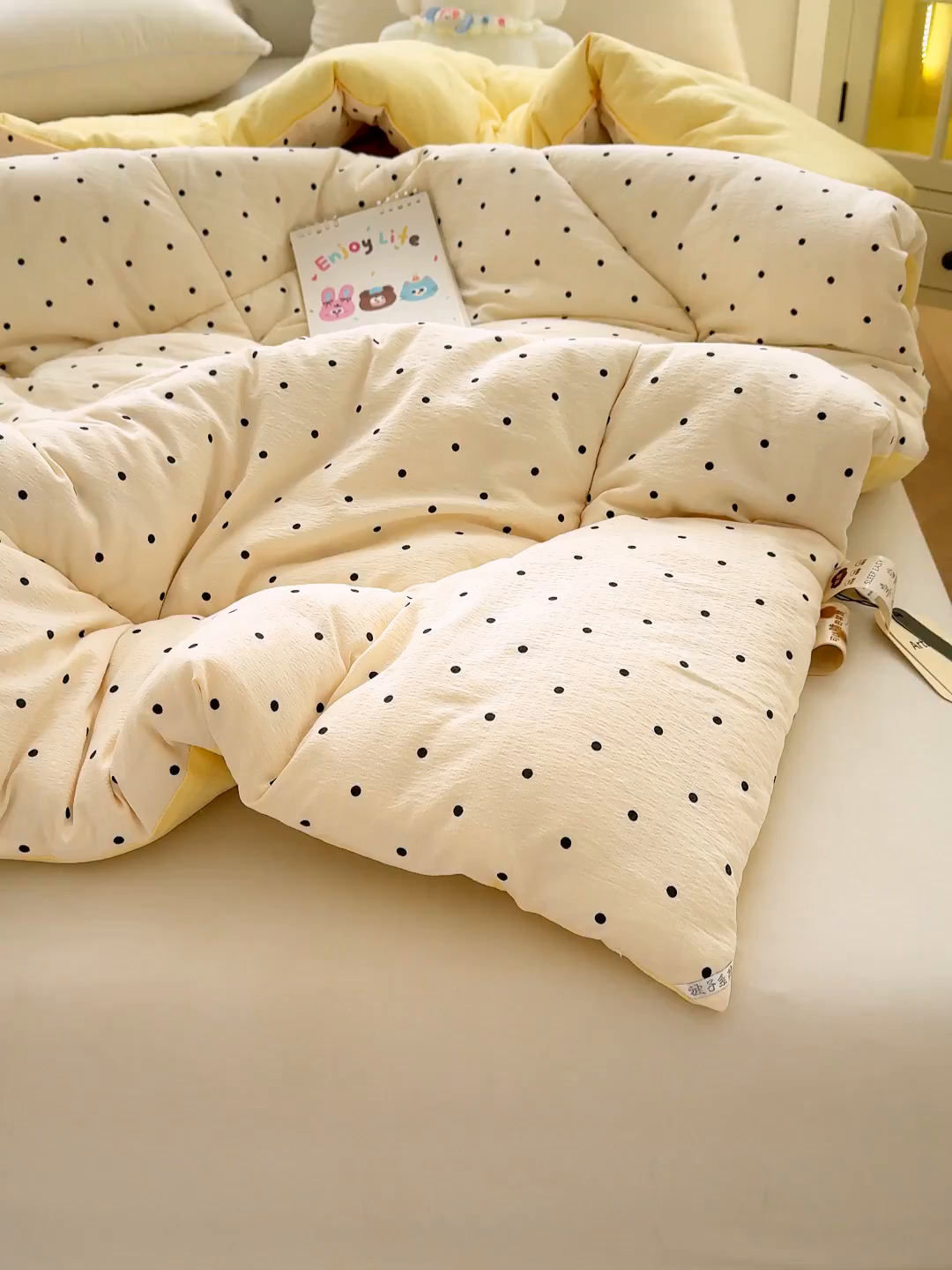 91家纺网 家纺一手货源 找家纺 桔禾家纺 2026新款云感有氧双层纱冬被抗菌被春秋被被子被芯 A类水洗双层皱皱纱冬被-奥黛丽
