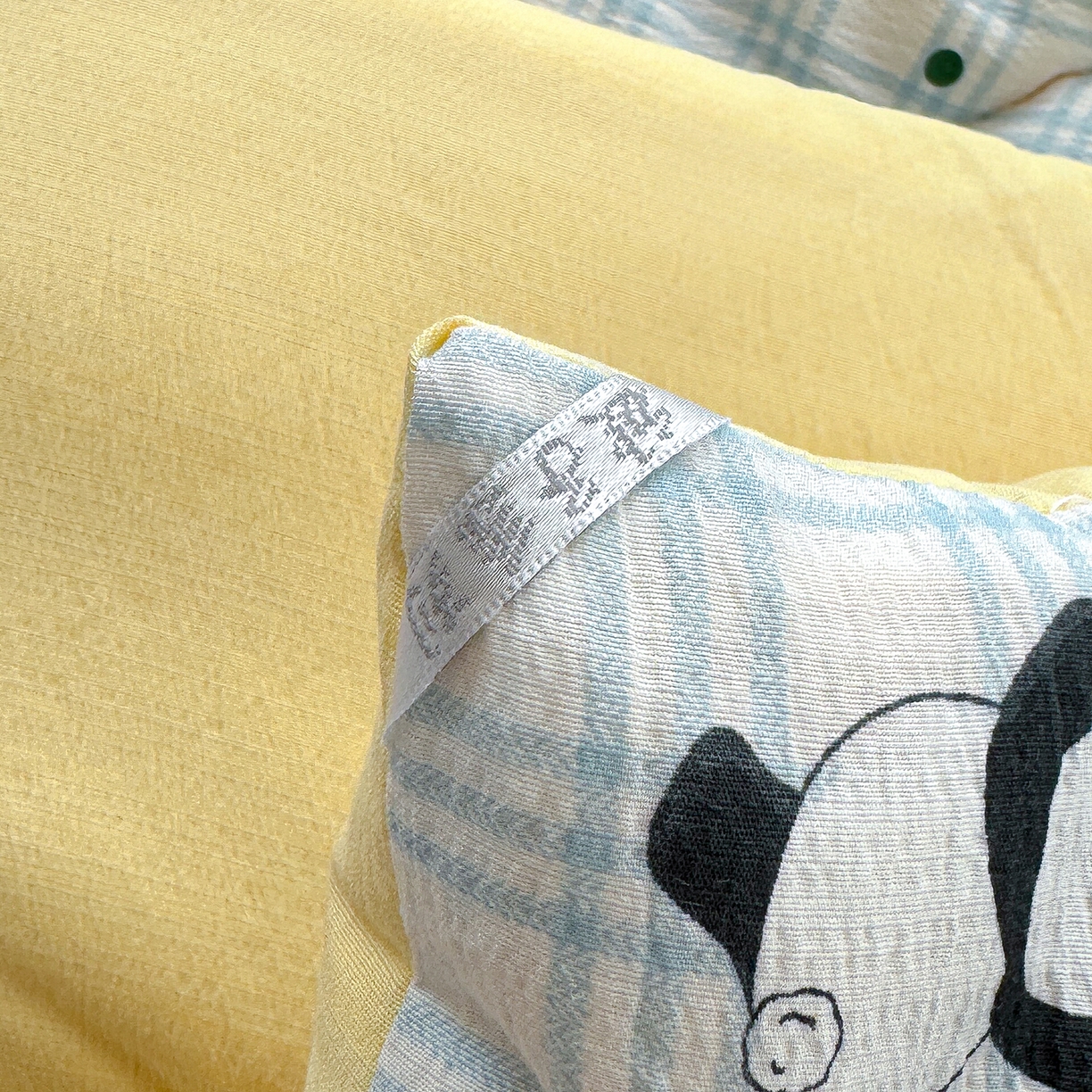 91家纺网 家纺一手货源 找家纺 桔禾家纺 2026新款云感有氧双层纱冬被抗菌被春秋被被子被芯 A类水洗双层皱皱纱冬被-呆萌熊猫