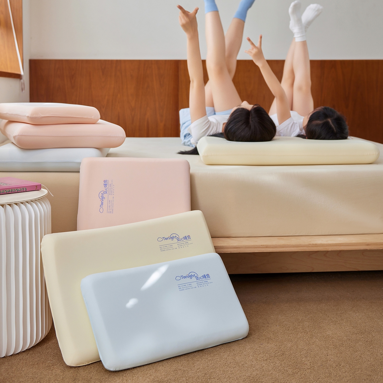 91家纺网 家纺一手货源 找家纺 晚悠家纺 2025新款安心睡觉记忆棉亲子枕枕头枕芯 组合