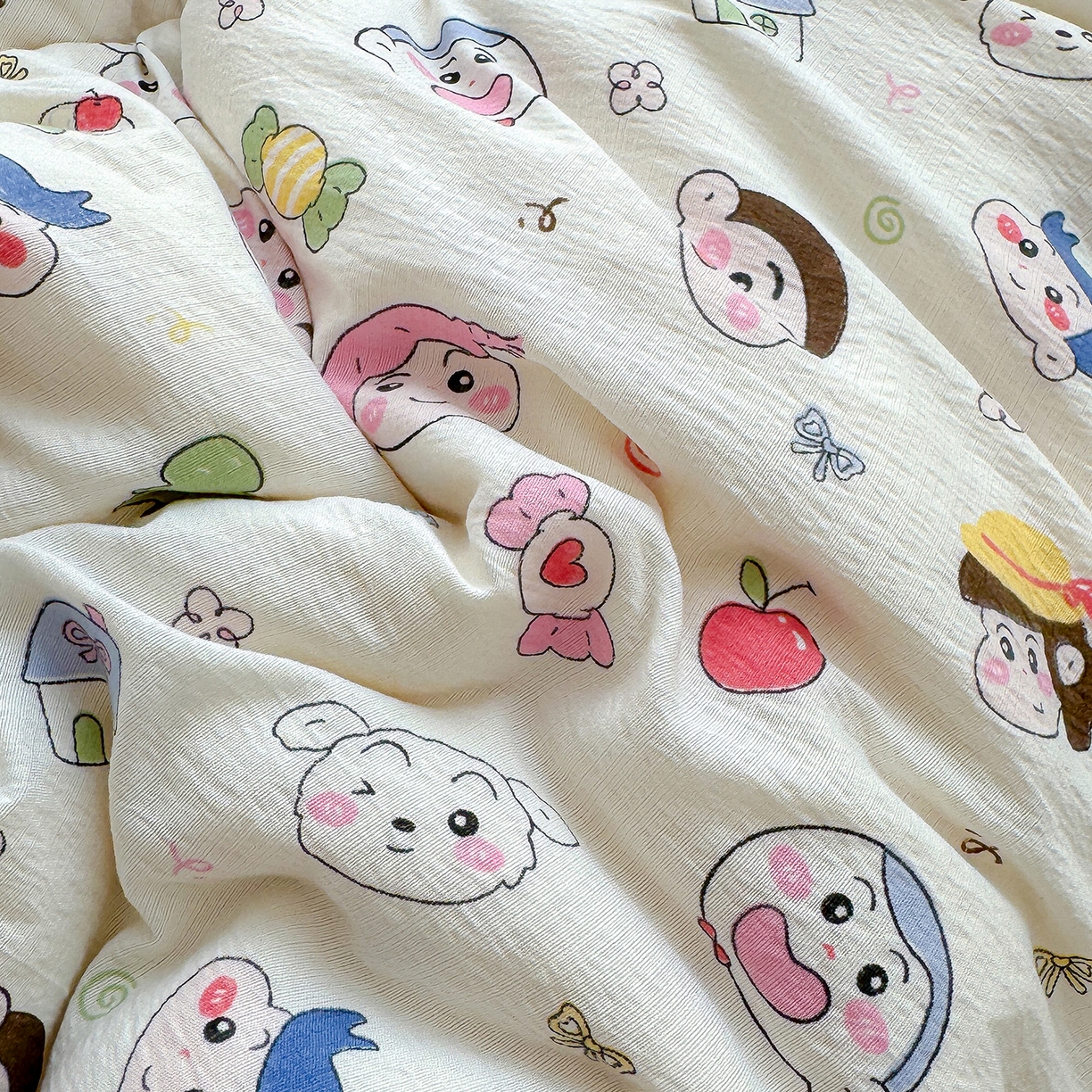 91家纺网 家纺一手货源 找家纺 桔禾家纺 2026新款云感有氧双层纱冬被抗菌被春秋被被子被芯 A类水洗双层皱皱纱冬被-好伙伴