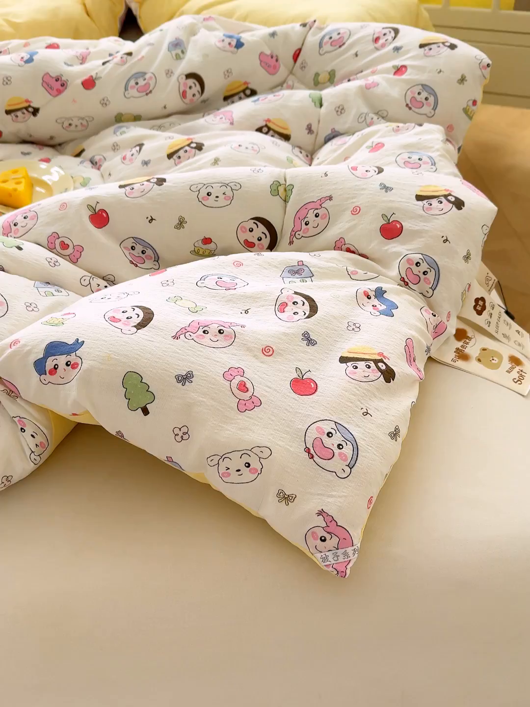 91家纺网 家纺一手货源 找家纺 桔禾家纺 2026新款云感有氧双层纱冬被抗菌被春秋被被子被芯 A类水洗双层皱皱纱冬被-好伙伴