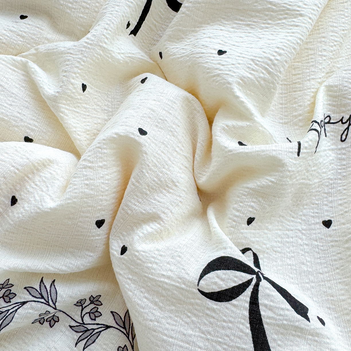 91家纺网 家纺一手货源 找家纺 桔禾家纺 2026新款云感有氧双层纱冬被抗菌被春秋被被子被芯 A类水洗双层皱皱纱冬被-蝴蝶结