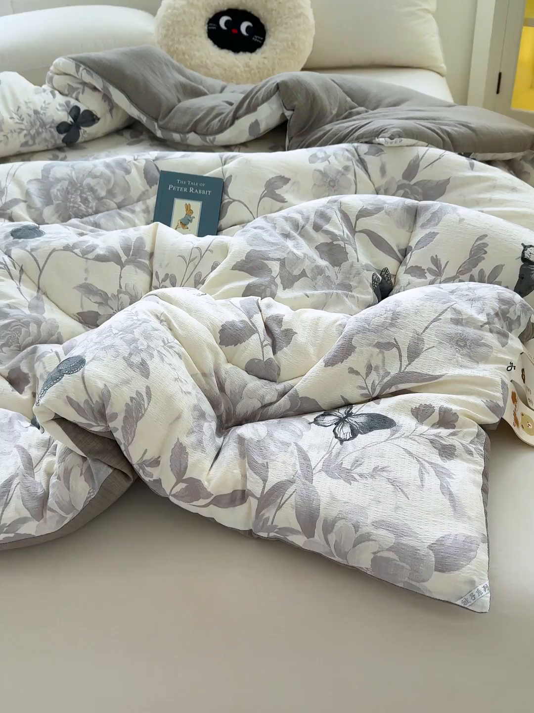 91家纺网 家纺一手货源 找家纺 桔禾家纺 2026新款云感有氧双层纱冬被抗菌被春秋被被子被芯 A类水洗双层皱皱纱冬被-回忆