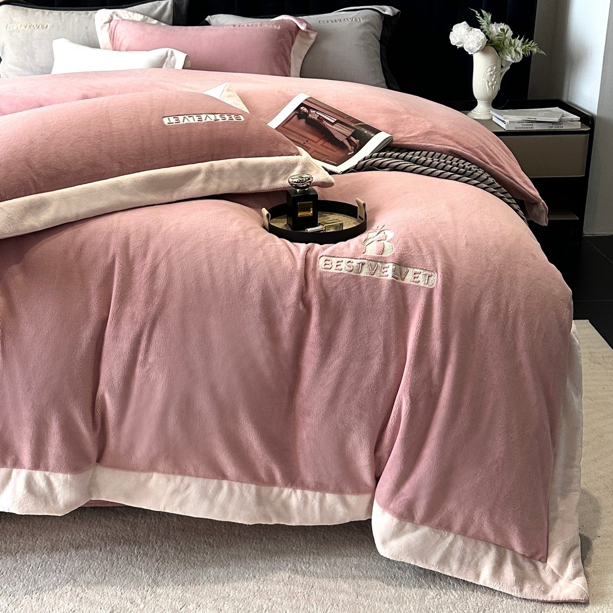 91家纺网 家纺一手货源 找家纺 （总）南泉坊 2025新款60支全棉纯棉数码印花磨毛四件套