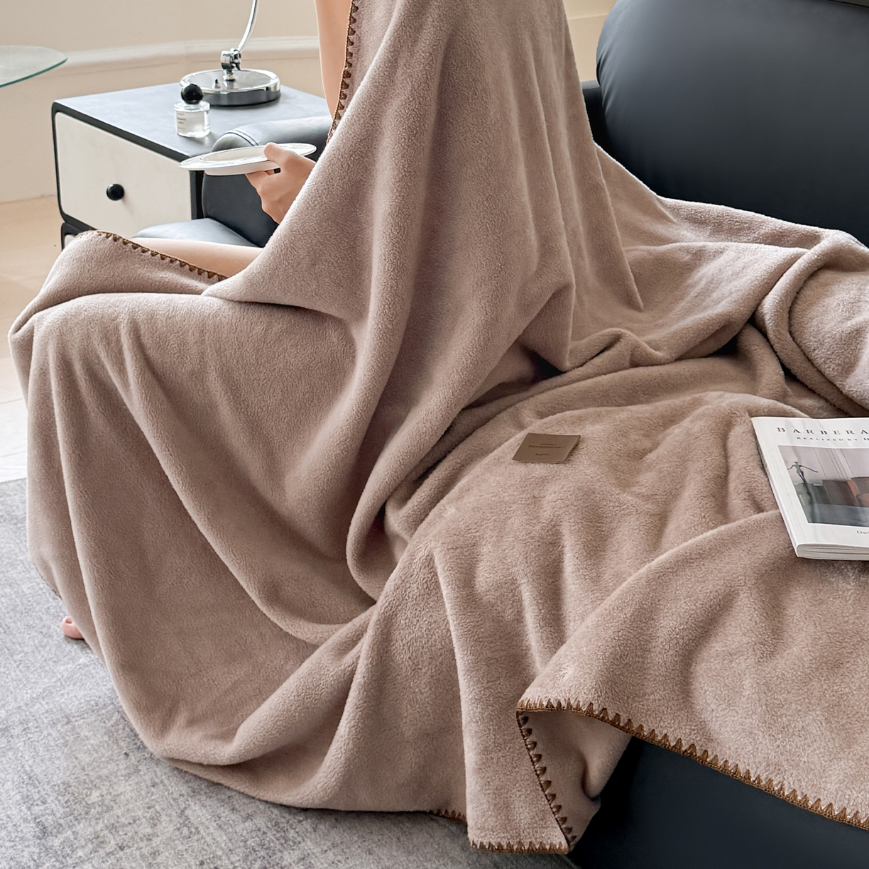 91家纺网 家纺一手货源 找家纺 （总）金喜 2025新款双面仿羊绒多功能毯毛毯盖毯