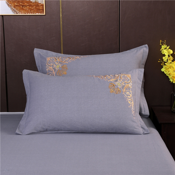 91家纺网 家纺一手货源 找家纺 浩情国际婚庆供货中心 2026新款秋冬60S高端全棉刺绣磨毛系列 北欧风情-气质灰