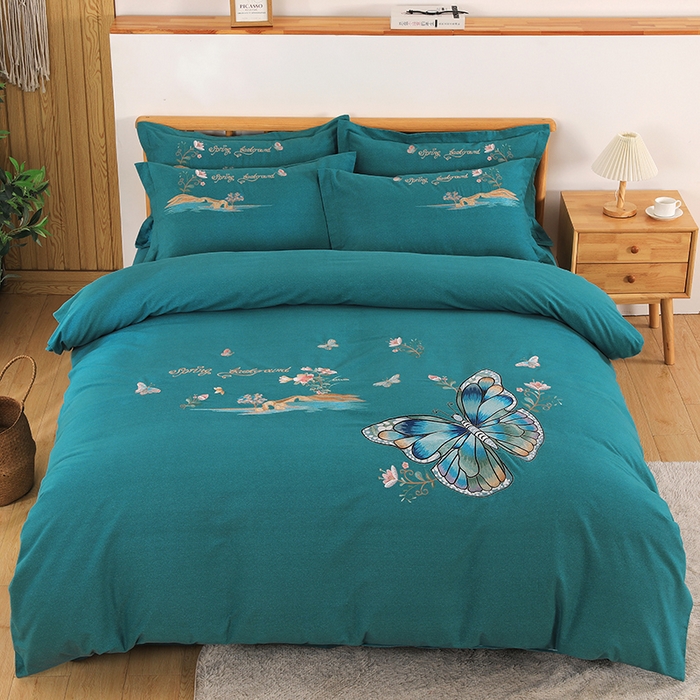 91家纺网 家纺一手货源 找家纺 （总）浩情国际婚庆供货中心 2026新款秋冬60S高端全棉刺绣磨毛系列