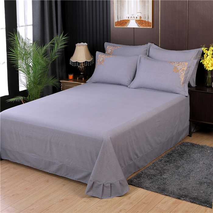 91家纺网 家纺一手货源 找家纺 浩情国际婚庆供货中心 2026新款秋冬60S高端全棉刺绣磨毛系列 北欧风情-气质灰