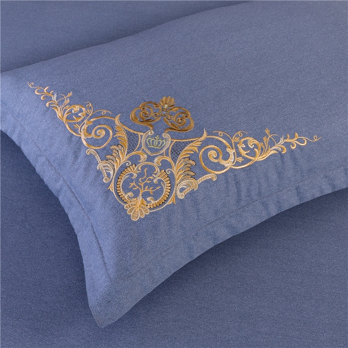 91家纺网 家纺一手货源 找家纺 浩情国际婚庆供货中心 2026新款秋冬60S高端全棉刺绣磨毛系列 北欧风情-银灰