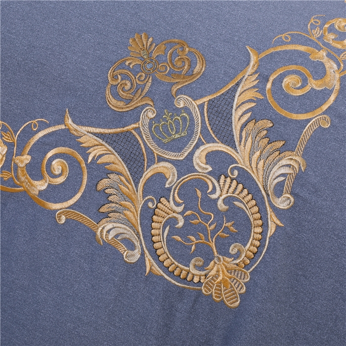 91家纺网 家纺一手货源 找家纺 浩情国际婚庆供货中心 2026新款秋冬60S高端全棉刺绣磨毛系列 北欧风情-银灰