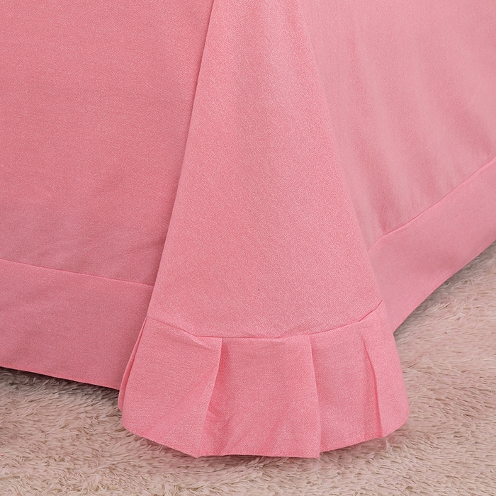 91家纺网 家纺一手货源 找家纺 浩情国际婚庆供货中心 2026新款秋冬60S高端全棉刺绣磨毛系列 翩翩蝶影-公主粉