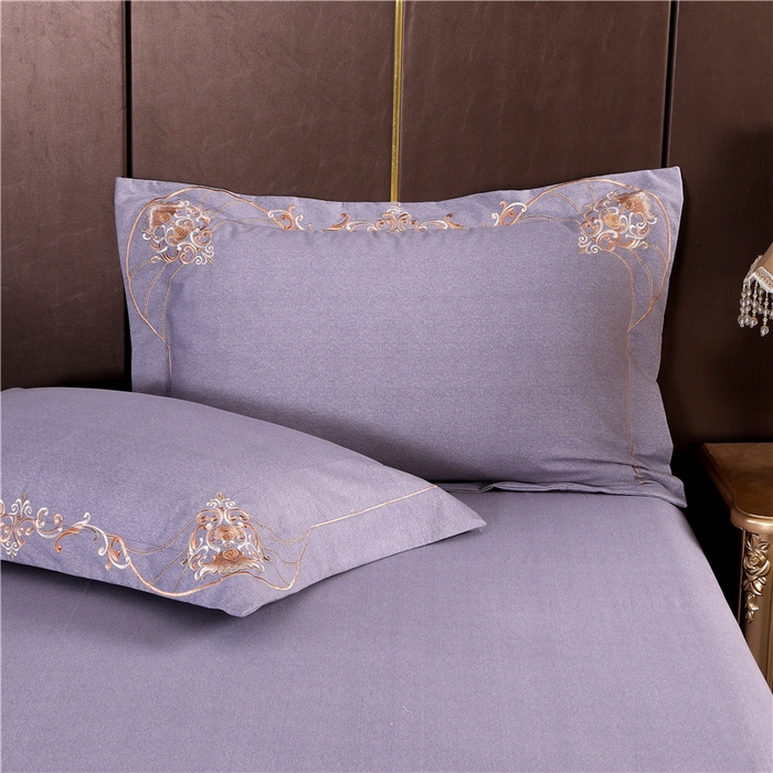 91家纺网 家纺一手货源 找家纺 浩情国际婚庆供货中心 2026新款秋冬60S高端全棉刺绣磨毛系列 斯威特-气质灰