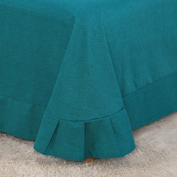 91家纺网 家纺一手货源 找家纺 浩情国际婚庆供货中心 2026新款秋冬60S高端全棉刺绣磨毛系列 翩翩蝶影-宝石蓝