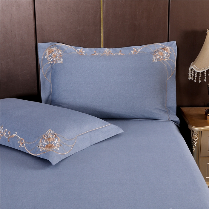 91家纺网 家纺一手货源 找家纺 浩情国际婚庆供货中心 2026新款秋冬60S高端全棉刺绣磨毛系列 斯威特-银灰