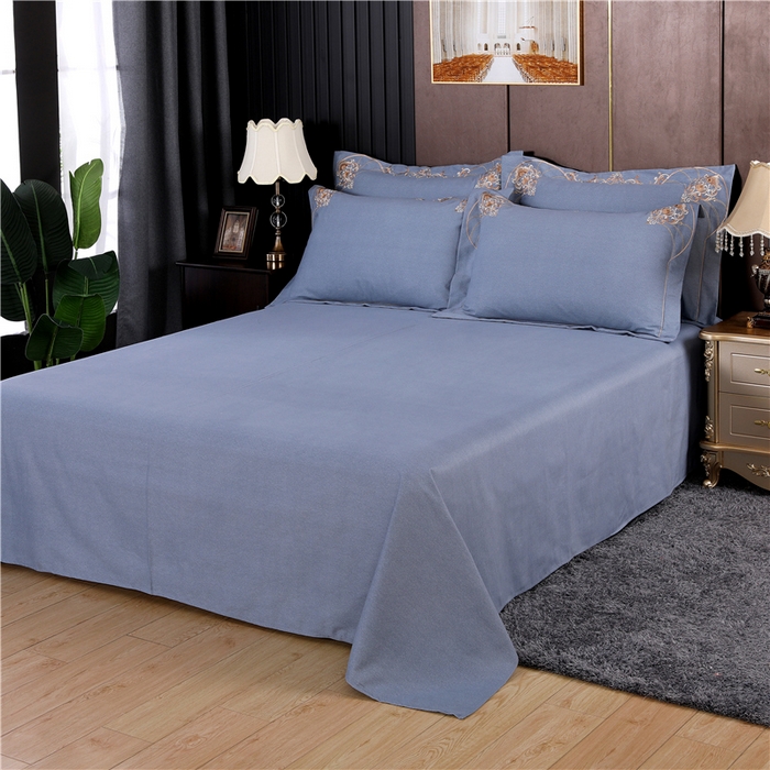 91家纺网 家纺一手货源 找家纺 浩情国际婚庆供货中心 2026新款秋冬60S高端全棉刺绣磨毛系列 斯威特-银灰