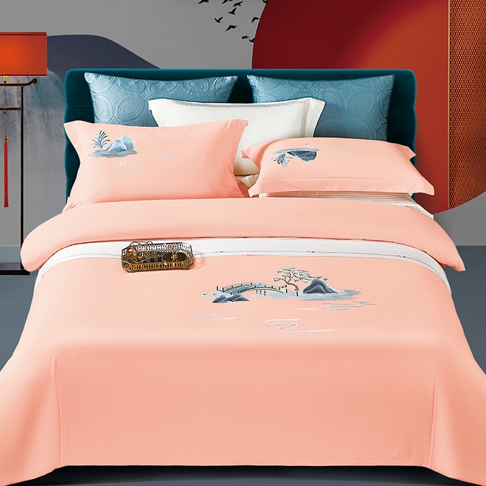 91家纺网 家纺一手货源 找家纺 （总）浩情国际婚庆供货中心 2026新品- 秋冬高支密全棉长绒棉磨毛高端刺绣系列四件套