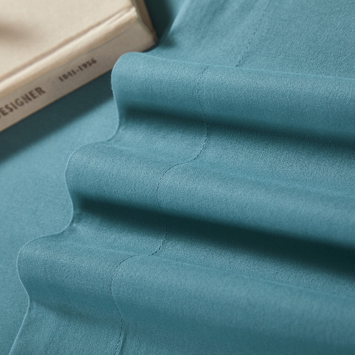 91家纺网 家纺一手货源 找家纺 浩情国际婚庆供货中心 2026新品- 秋冬高支密全棉长绒棉磨毛高端刺绣系列四件套 山水情-湖兰