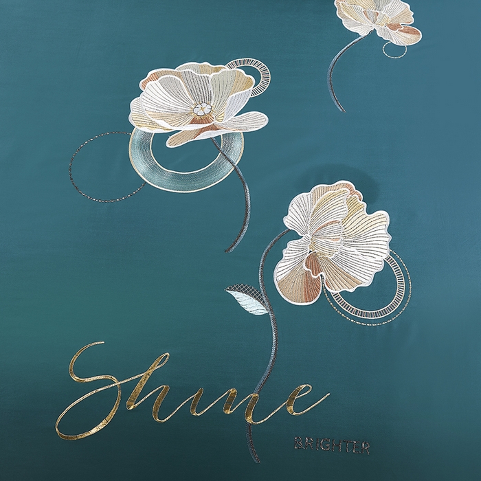 91家纺网 家纺一手货源 找家纺 浩情国际婚庆供货中心 2026新品- 秋冬高支密全棉长绒棉磨毛高端刺绣系列四件套 轻曼-湖兰