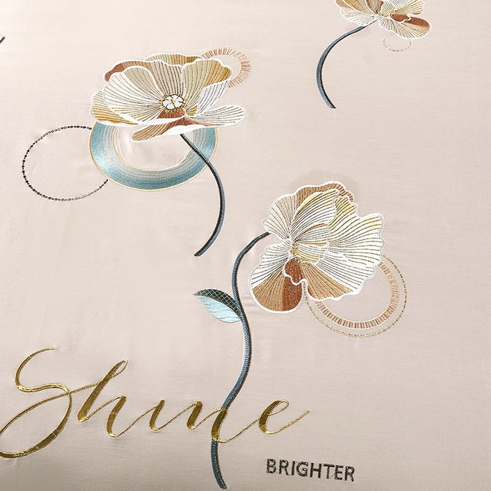 91家纺网 家纺一手货源 找家纺 浩情国际婚庆供货中心 2026新品- 秋冬高支密全棉长绒棉磨毛高端刺绣系列四件套 轻曼-米驼