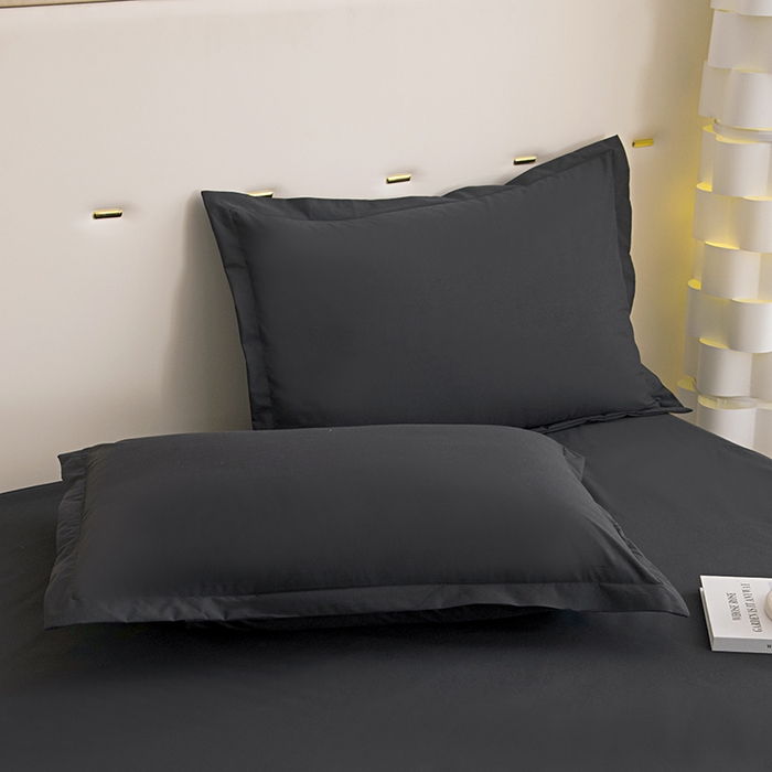 91家纺网 家纺一手货源 找家纺 茗婷家纺 2025新款供跨境外贸纯色印花防水床笠 黑色