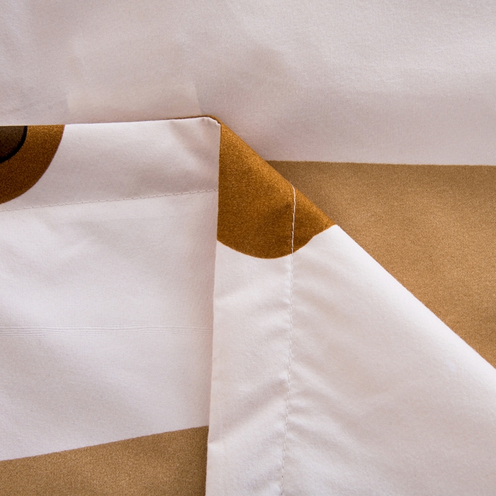 91家纺网 家纺一手货源 找家纺 茗婷家纺 2025新款供跨境外贸纯色印花防水床笠 比尔熊