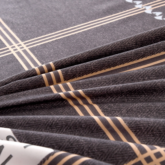 91家纺网 家纺一手货源 找家纺 茗婷家纺 2025新款供跨境外贸纯色印花防水床笠 菲尔灰