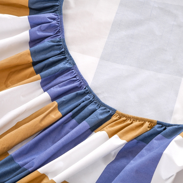 91家纺网 家纺一手货源 找家纺 茗婷家纺 2025新款供跨境外贸纯色印花防水床笠 简单爱