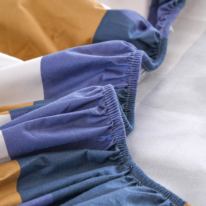 91家纺网 家纺一手货源 找家纺 茗婷家纺 2025新款供跨境外贸纯色印花防水床笠 简单爱