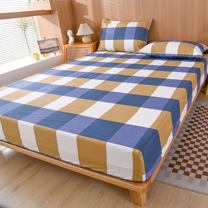 91家纺网 家纺一手货源 找家纺 茗婷家纺 2025新款供跨境外贸纯色印花防水床笠 简单爱