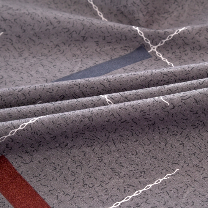 91家纺网 家纺一手货源 找家纺 茗婷家纺 2025新款供跨境外贸纯色印花防水床笠 米兰假日-灰