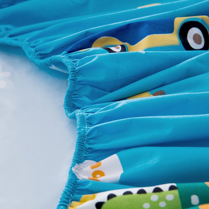 91家纺网 家纺一手货源 找家纺 茗婷家纺 2025新款供跨境外贸纯色印花防水床笠 汽车总动员