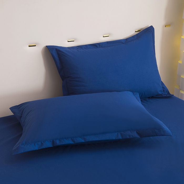 91家纺网 家纺一手货源 找家纺 茗婷家纺 2025新款供跨境外贸纯色印花防水床笠 深蓝