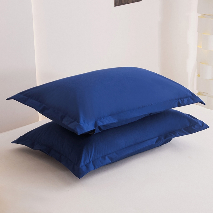 91家纺网 家纺一手货源 找家纺 茗婷家纺 2025新款供跨境外贸纯色印花防水床笠 深蓝