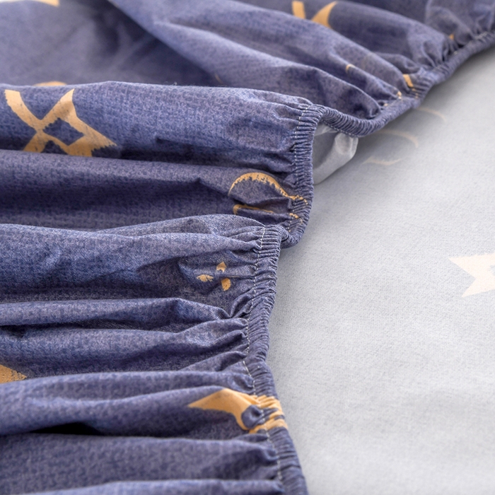 91家纺网 家纺一手货源 找家纺 茗婷家纺 2025新款供跨境外贸纯色印花防水床笠 时尚秀