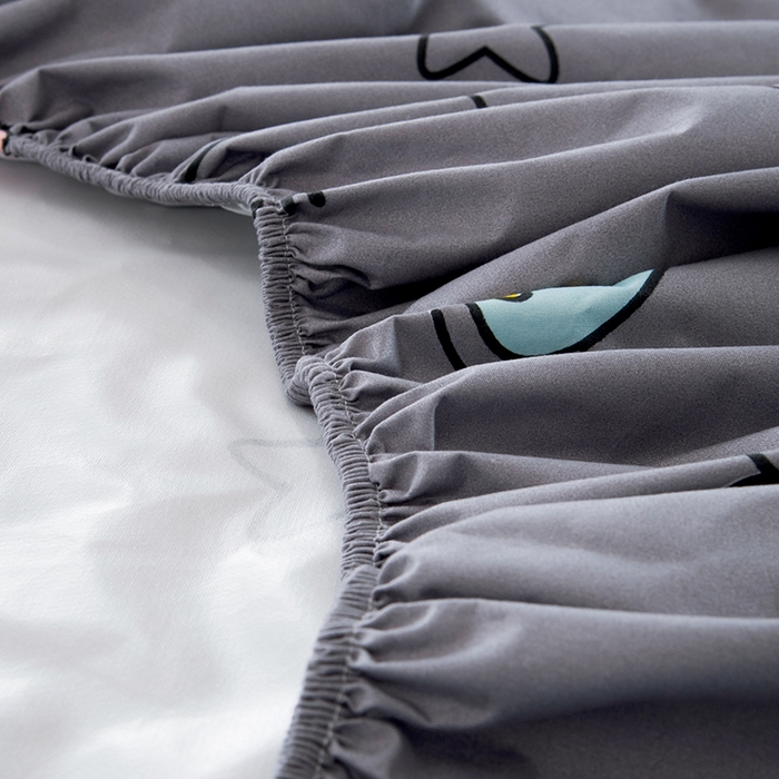 91家纺网 家纺一手货源 找家纺 茗婷家纺 2025新款供跨境外贸纯色印花防水床笠 太空旅行