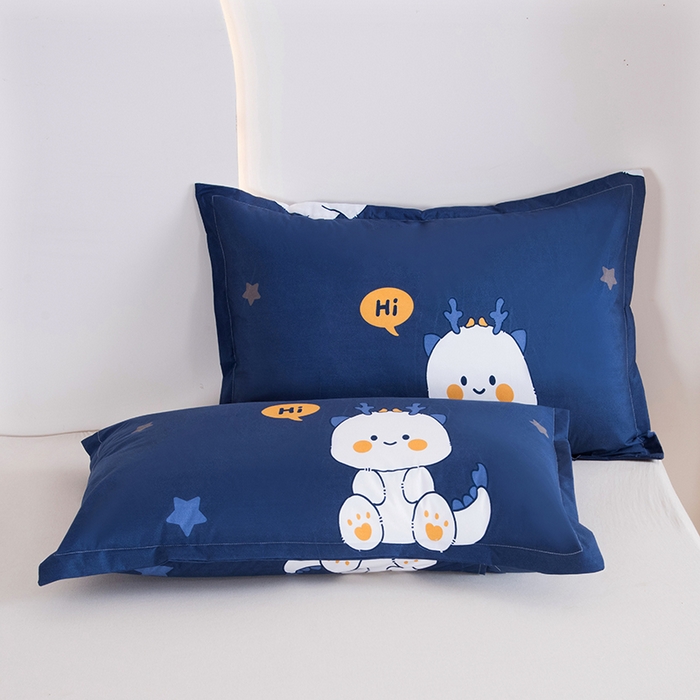 91家纺网 家纺一手货源 找家纺 茗婷家纺 2025新款供跨境外贸纯色印花防水床笠 小龙人