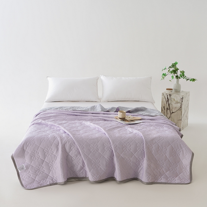 91家纺网 家纺一手货源 找家纺 伊梵居 2026新款简约凉感丝夏被夏凉被空调被 魅紫色