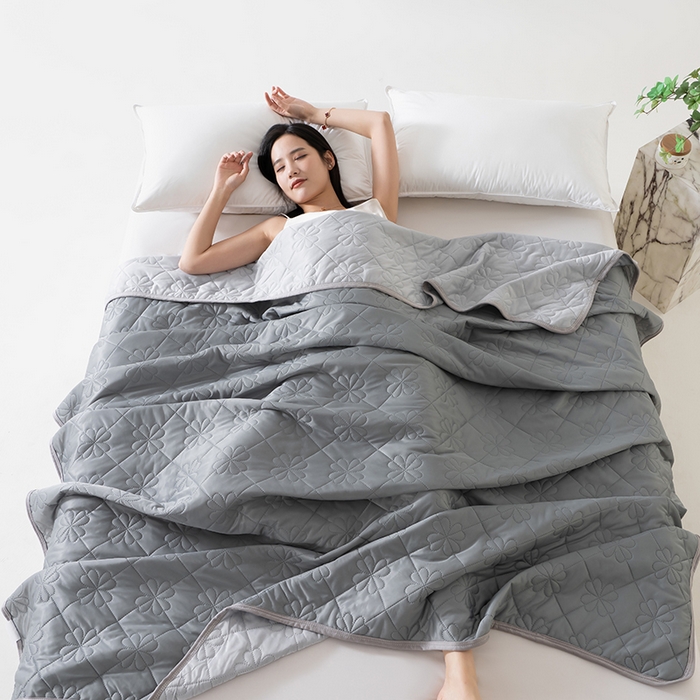 91家纺网 家纺一手货源 找家纺 伊梵居 2026新款简约凉感丝夏被夏凉被空调被 深灰色