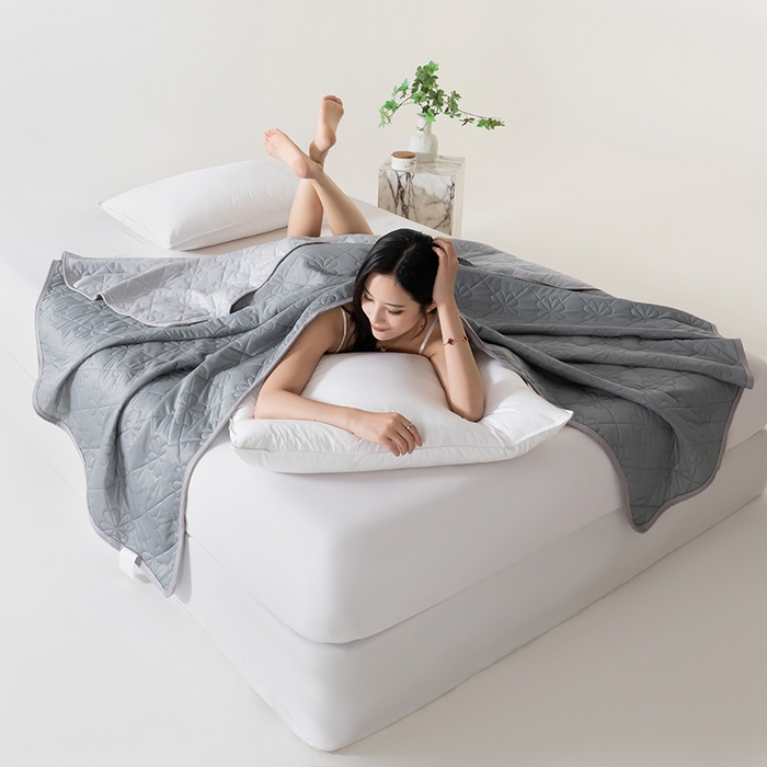 91家纺网 家纺一手货源 找家纺 伊梵居 2026新款简约凉感丝夏被夏凉被空调被 深灰色