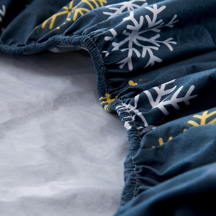 91家纺网 家纺一手货源 找家纺 茗婷家纺 2025新款供跨境外贸纯色印花防水床笠 月影麋鹿