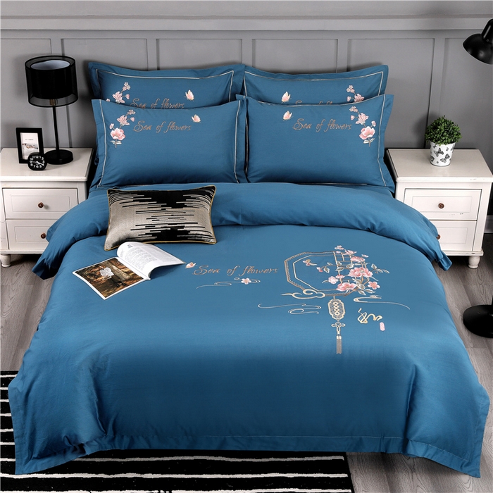 91家纺网 家纺一手货源 找家纺 （总）浩情国际婚庆供货中心 2026新款新中式风100支全棉高端刺绣四件套