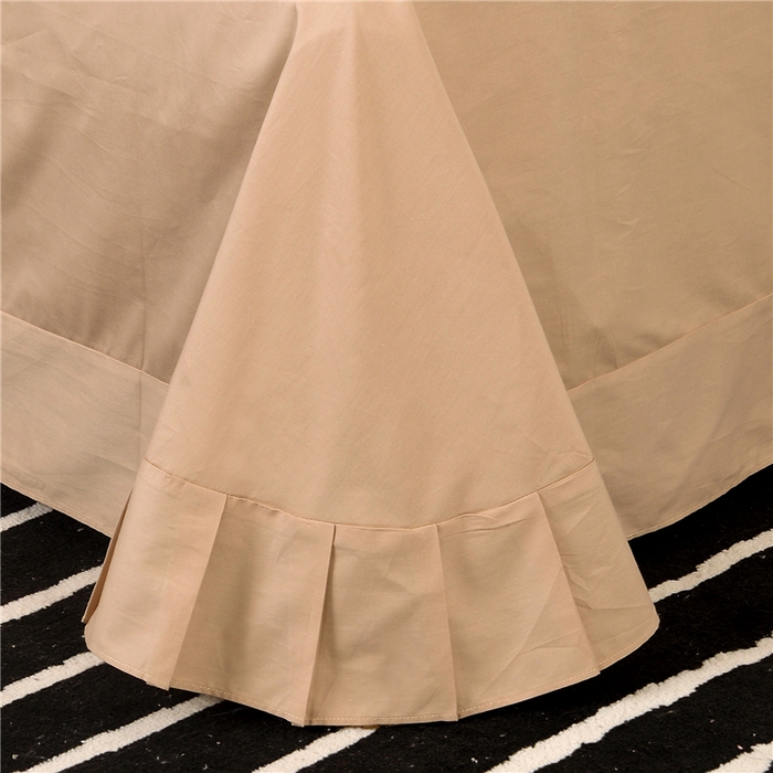 91家纺网 家纺一手货源 找家纺 浩情国际婚庆供货中心 2026新款新中式风100支全棉高端刺绣四件套 花间细雨-卡其杏