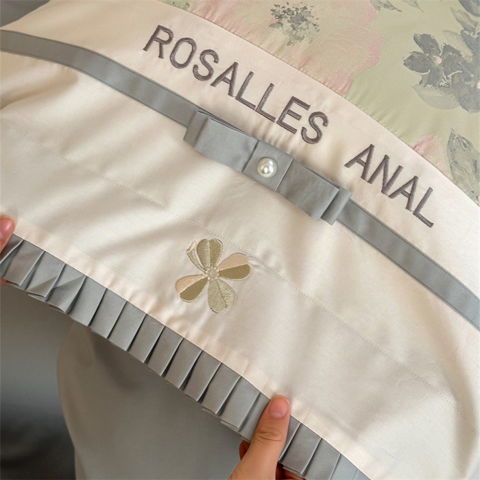 91家纺网 家纺一手货源 找家纺 红番天婚庆 2025新款高精密金丝提花四件套--仲夏之梦系列 仲夏之梦-欧碧绿