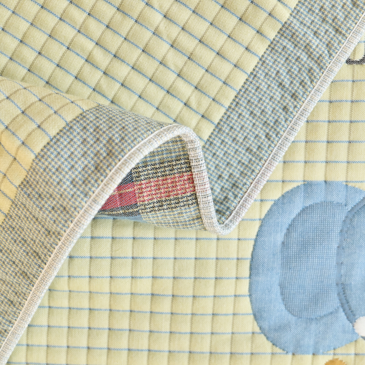 91家纺网 家纺一手货源 找家纺 沐瑟家纺 2026新款全棉纯棉八层枕巾-卡通格子 水滴象 52x78cm枕巾一只