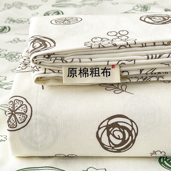 91家纺网 家纺一手货源 找家纺 咏绒家纺工厂店 2025新款100全棉纯棉老粗布花卉系列无印系列单品床单三件套【有版权】 叠拍图仅供参考不可下单