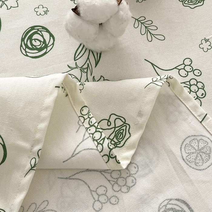 91家纺网 家纺一手货源 找家纺 咏绒家纺工厂店 2025新款100全棉纯棉老粗布花卉系列无印系列单品床单三件套【有版权】 花样爱情-绿